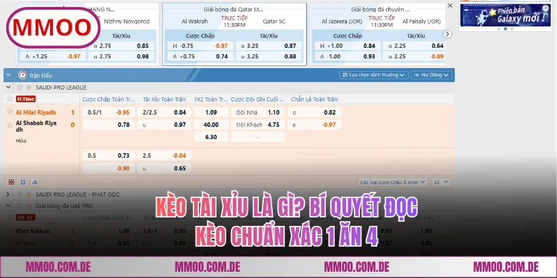 Kèo Tài Xỉu là gì? Bí Quyết Đọc Kèo Chuẩn Xác 1 Ăn 4